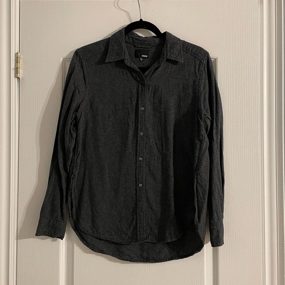 Wilfred Free Grey Cotton Button Down